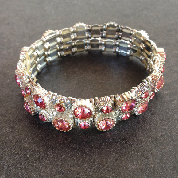 Vintage Silver Tone Stretch Bracelets - Picture 1 of 3